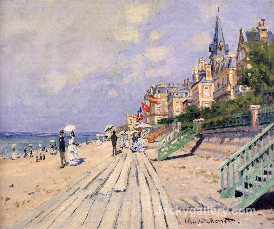 The Boardwalk at Trouville by Claude Monet paintings reproduction